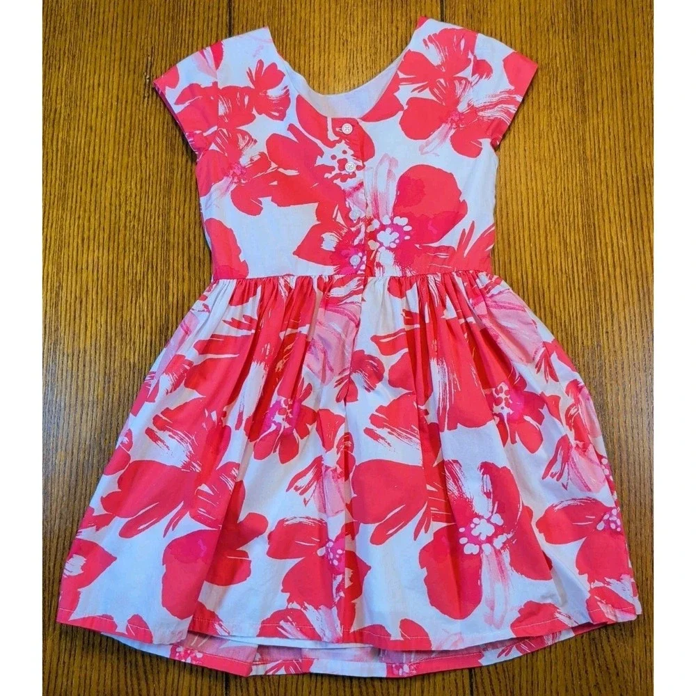 Gymboree Lot Of 3 Pretty Poppy Girls Size 6 Lined Dress, Flower Shirt, & Shorts